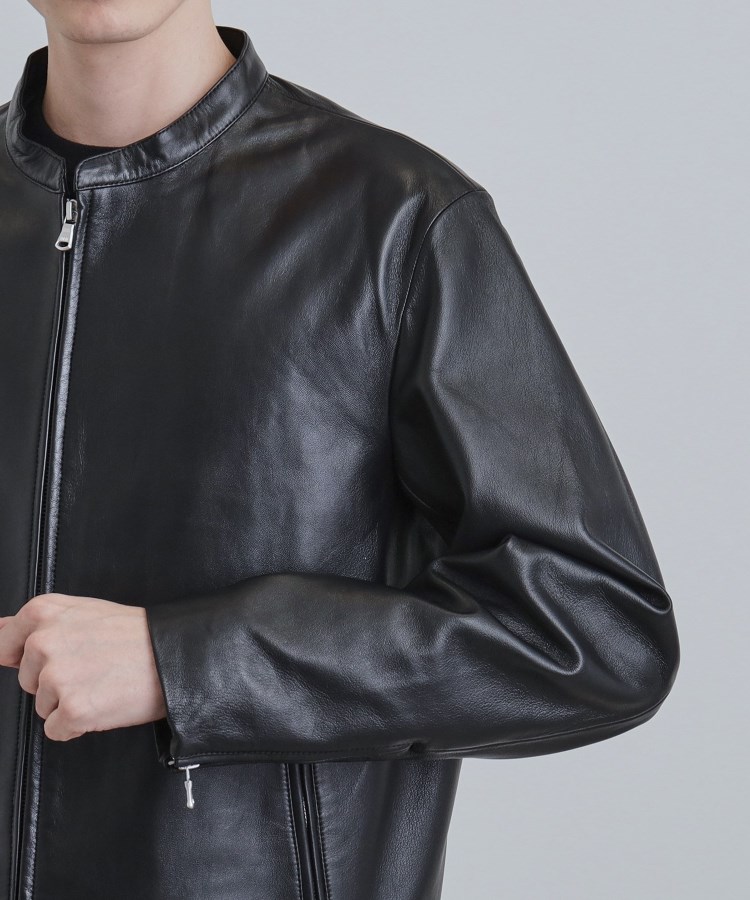 本革】ラムレザーシングルライダース（ライダースジャケット） | tk