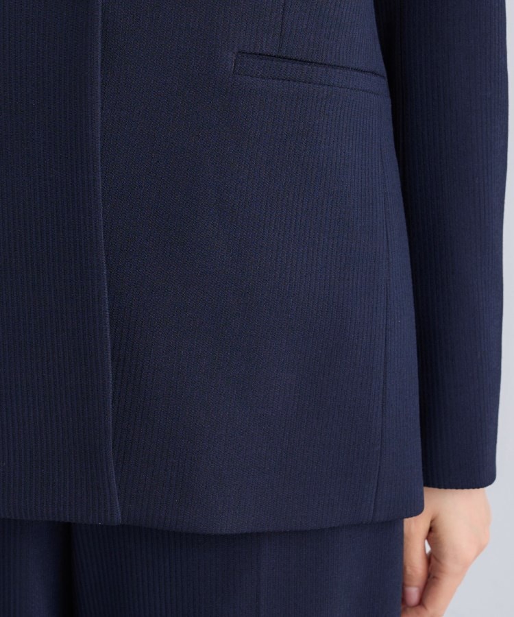 日本製／通勤スーツ】プレシャスドビー ノーカラージャケット