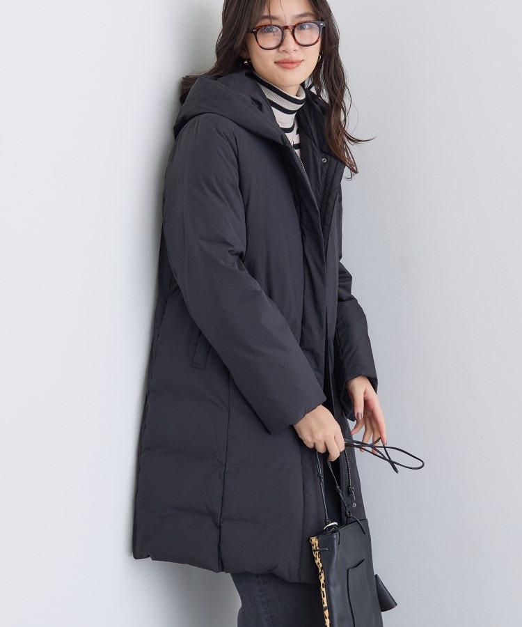 撥水／洗える】ステッチレス ロングダウンコート（ダウンジャケット