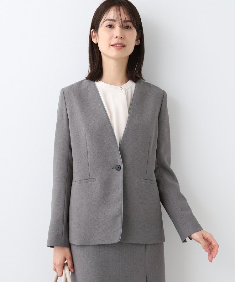 洗える／スーツ】ノーカラージャケット（ジャケット(単品)） | INDIVI