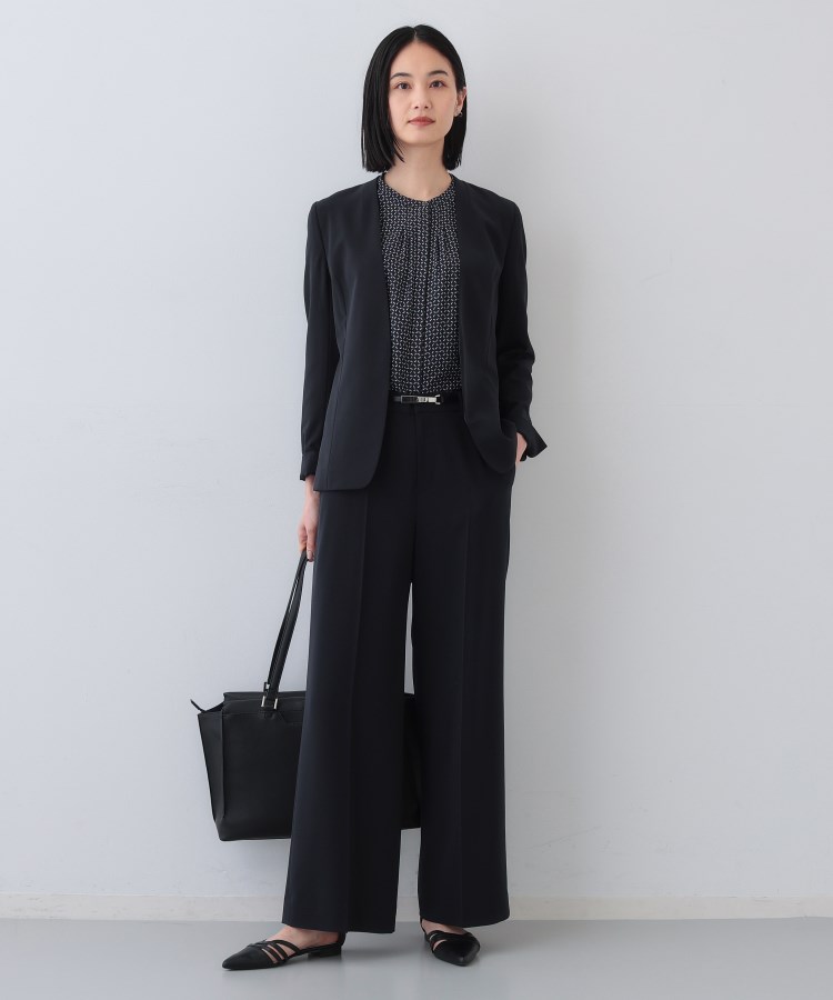 洗える／UVケア／スーツ】ストレッチワイドパンツ（パンツ(単品