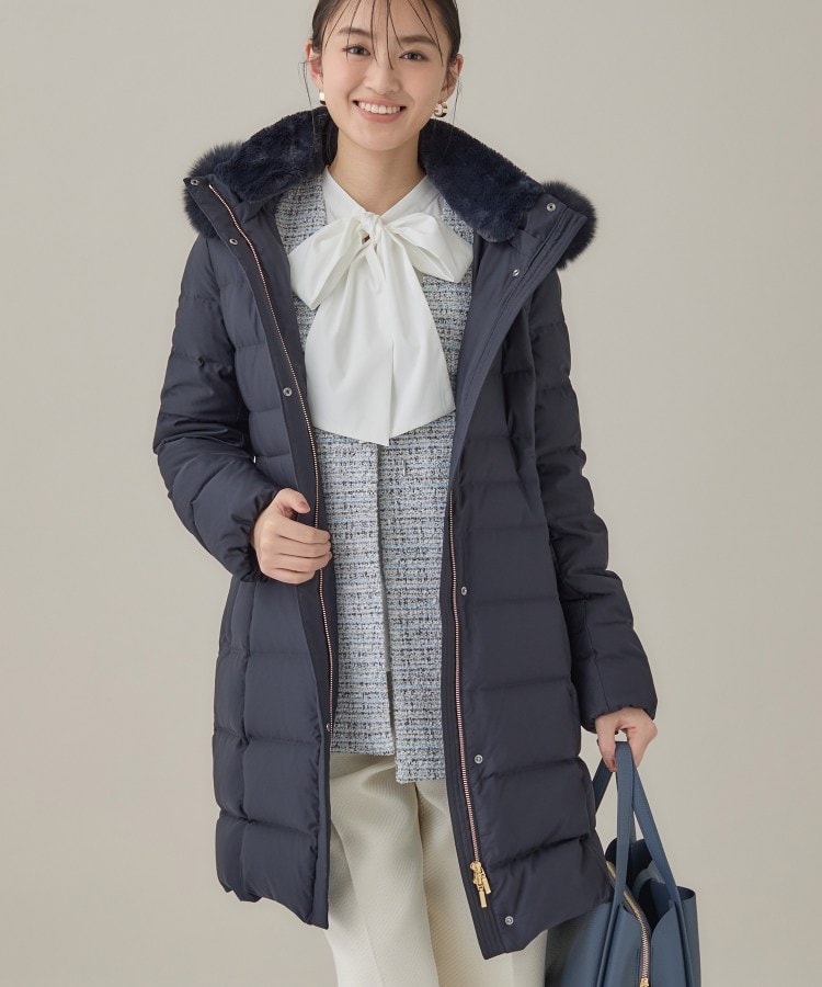 名品／撥水／抗菌防臭】ロング丈リサイクルダウンコート（ダウン