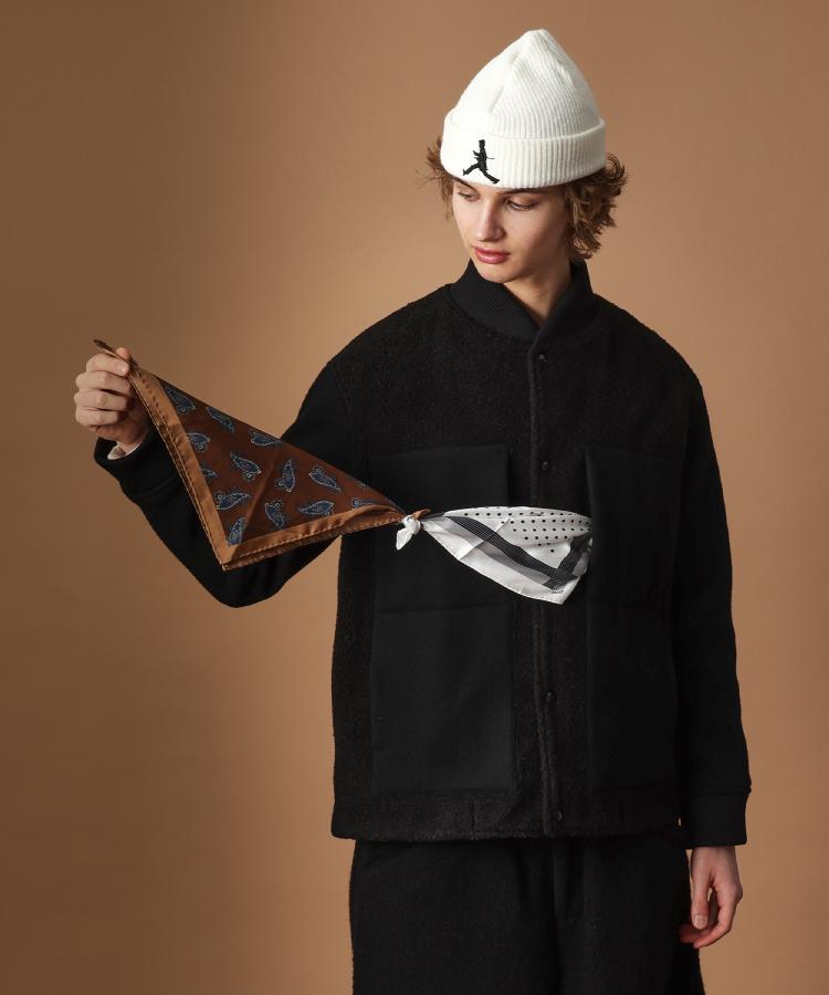 2重織りモッサボアパイル コンビブルゾン（ブルゾン/ジャンバー