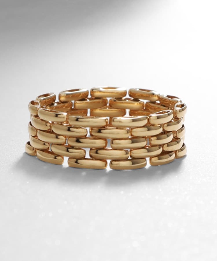 K18ベルトチェーン5列 リング（リング） | COCOSHNIK（ココシュニック