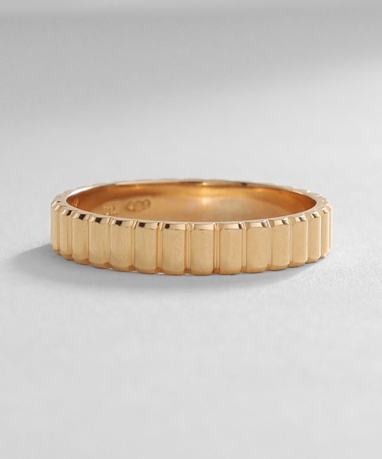 K10ガドルーンカット リング中（リング） | COCOSHNIK（ココシュニック