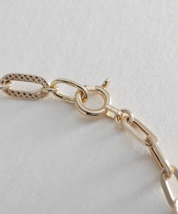 K10中空プレイドケーブルチェーン ブレスレット（ブレスレット