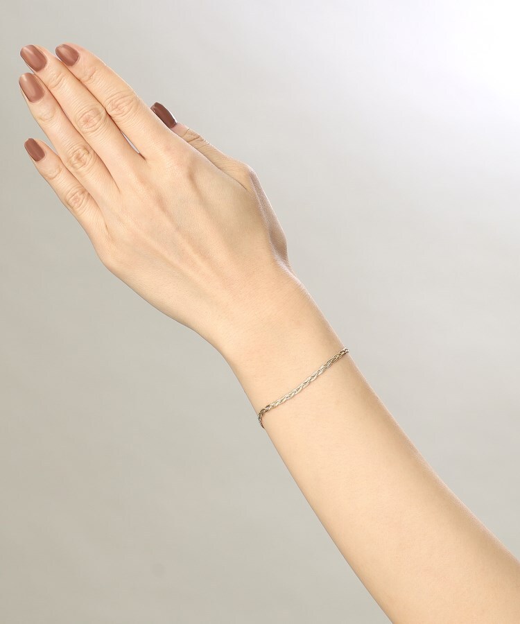 K10ベネフラット三つ編み ブレスレット（ブレスレット・バングル