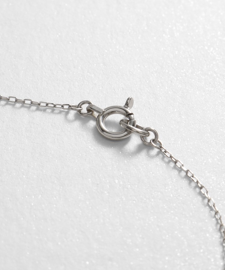 プラチナ カットビーズ ステーションブレスレット（ブレスレット