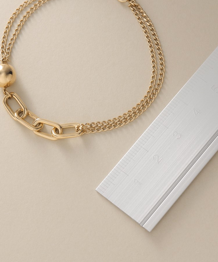 K10中空ボールキヘイミックスチェーン ブレスレット（ブレスレット