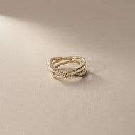 K10ダイヤモンド Xリング（リング） | COCOSHNIK（ココシュニック