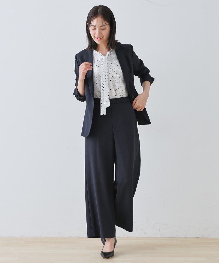 通勤スーツ】ドライタッチワイドパンツ（パンツ(単品)） | INDIVI