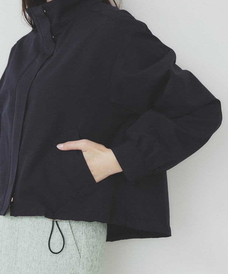 撥水スタンドカラーショートブルゾン【洗濯機洗い可】（ブルゾン