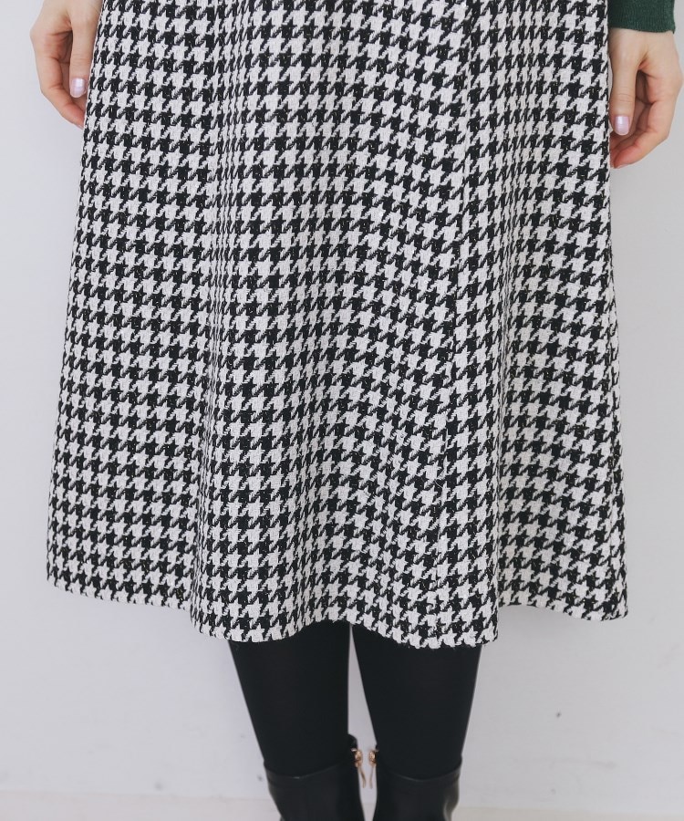ラメスパンコール千鳥柄ジャンスカ【洗濯機OK/イージーアイロン