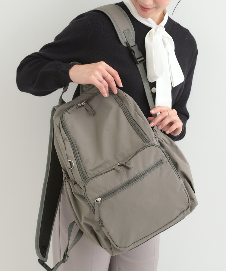 撥水/13ポケット】ワンタッチショルダー 自立リュック（リュック