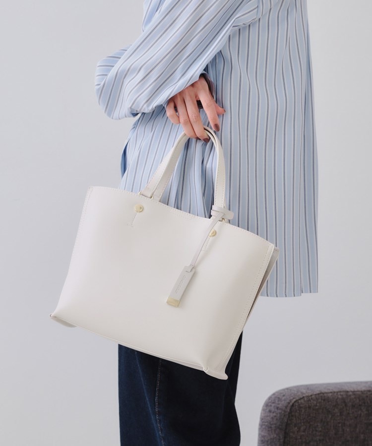 2WAY】バイカラー3層ミドルトートバッグ（トートバッグ） | OPAQUE