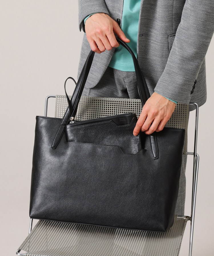 ポーチ付き】シュリンクレザートートバッグ（トートバッグ） | TAKEO