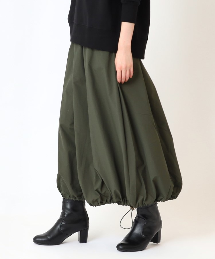 ナイロンドロストコクーンロングスカート（マキシ・ロングスカート