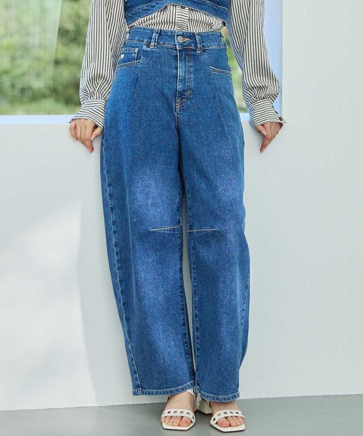 SOMETHING】 HANAタックカーブデニムパンツ（フルレングスパンツ