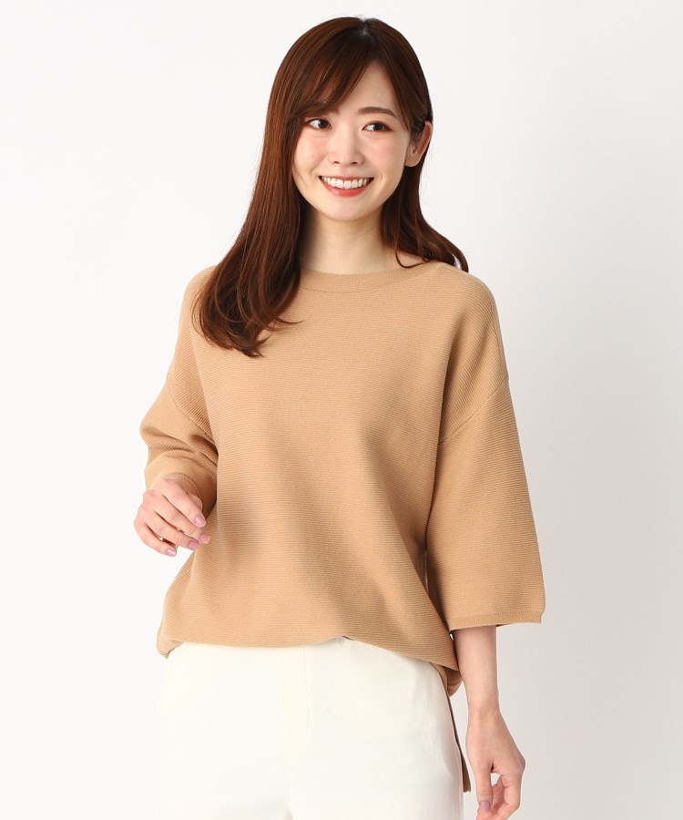 洗えるニット】リップル編みニットプルオーバー（ニット/セーター