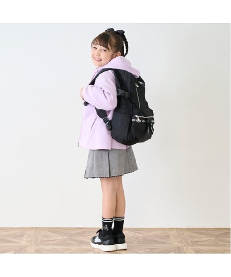 ハートポーチつき ロゴリボン ナイロンリュック 大（リュック