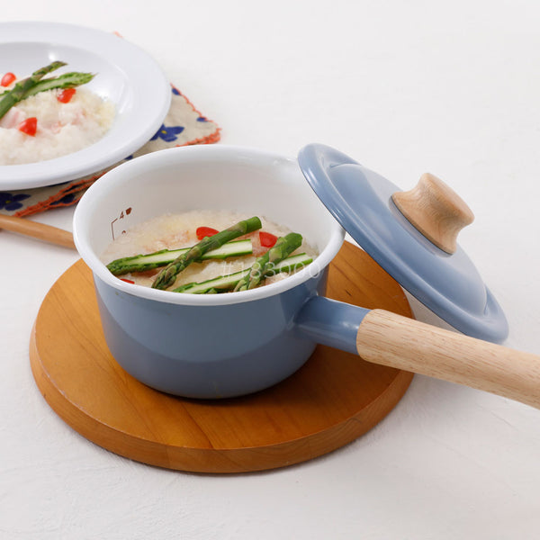 富士ホーロー コットンプラス ミルクパン14cm ホワイト CTP-14M.W