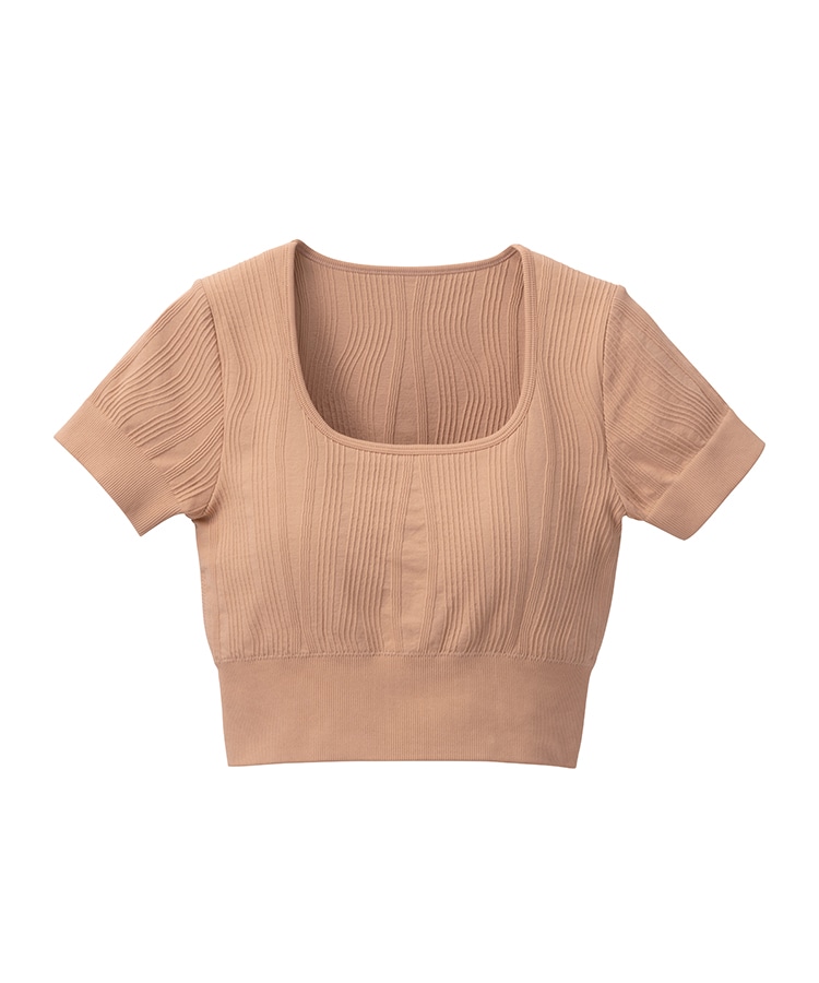 SUKALA】ウエーブリブアクティブクロップドトップス(S・M・Lサイズ