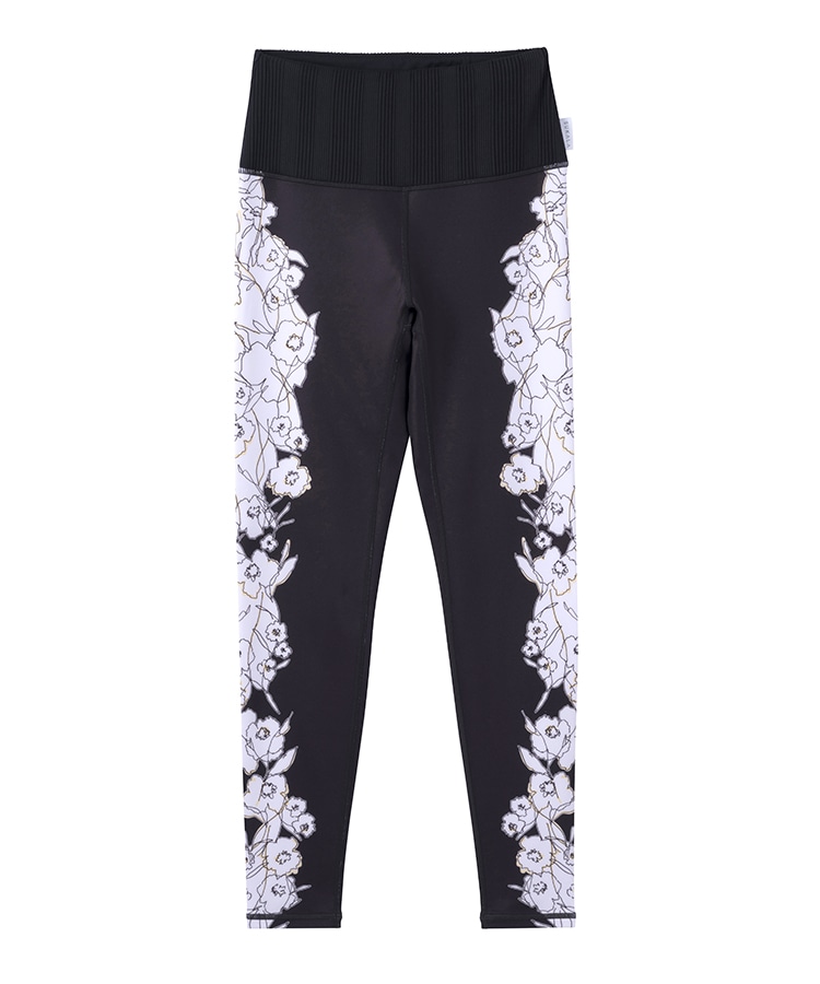 SUKALA】ドローイングフラワーパネルレギンス(XS・S・M・Lサイズ