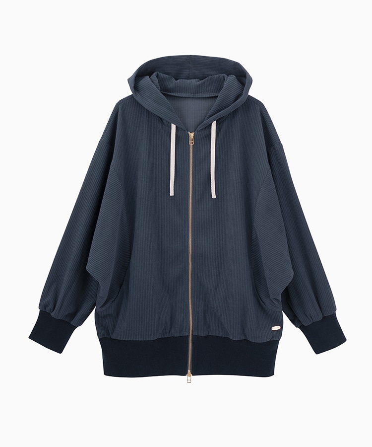 SUKALA】スフレリブダブルジップフーディ(Fサイズ オフホワイト