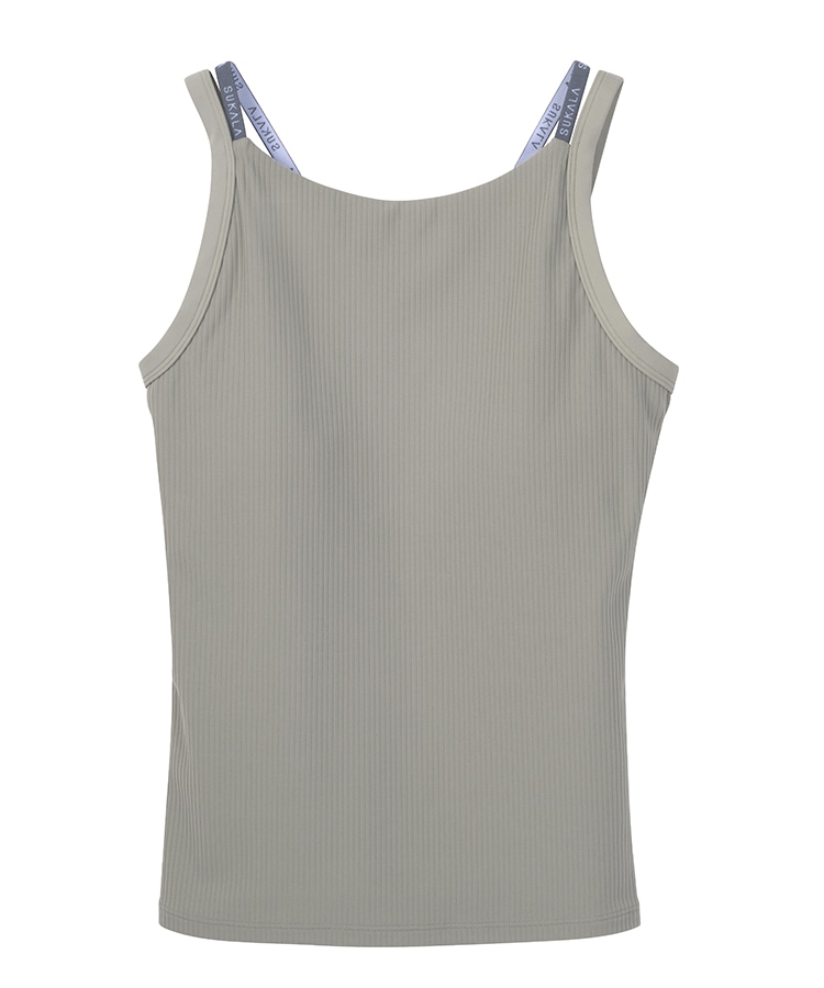 SUKALA】ダブルストラップリブロゴタンクトップ(XS・Sサイズ