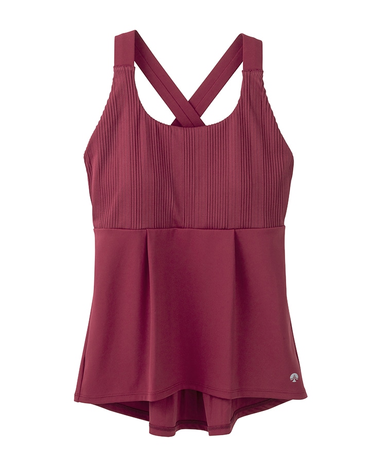 バックフレアタンク LAVA ヨガウェア ローズコッパー クロスバック