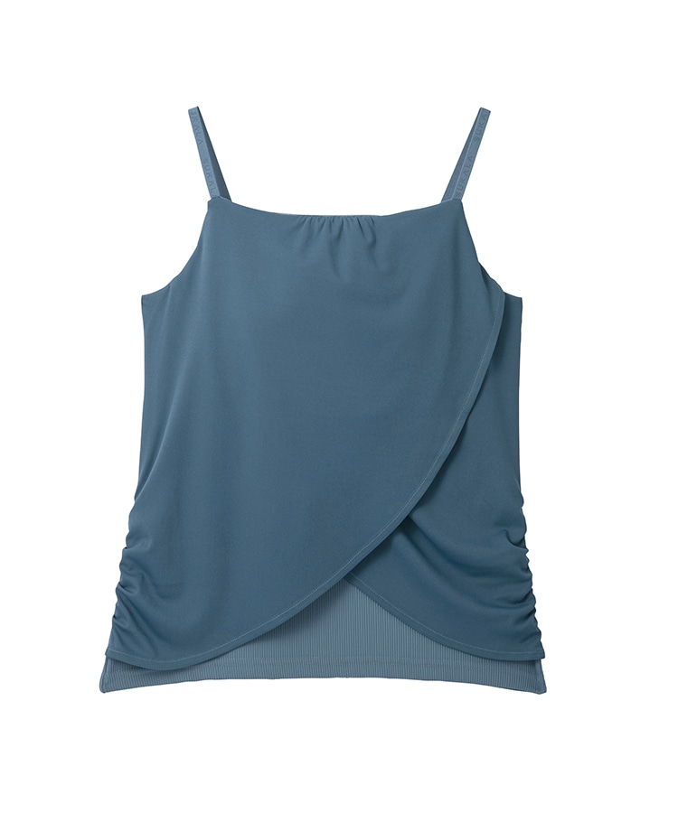 SUKALA】リブドレープキャミソール(Sサイズ ディープグリーン