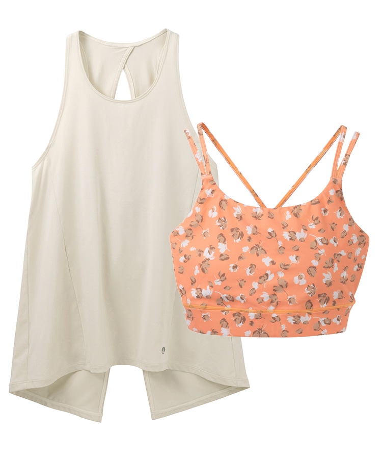 SUKALA】フラワープリントセパレートタンクトップ(XS・Sサイズ