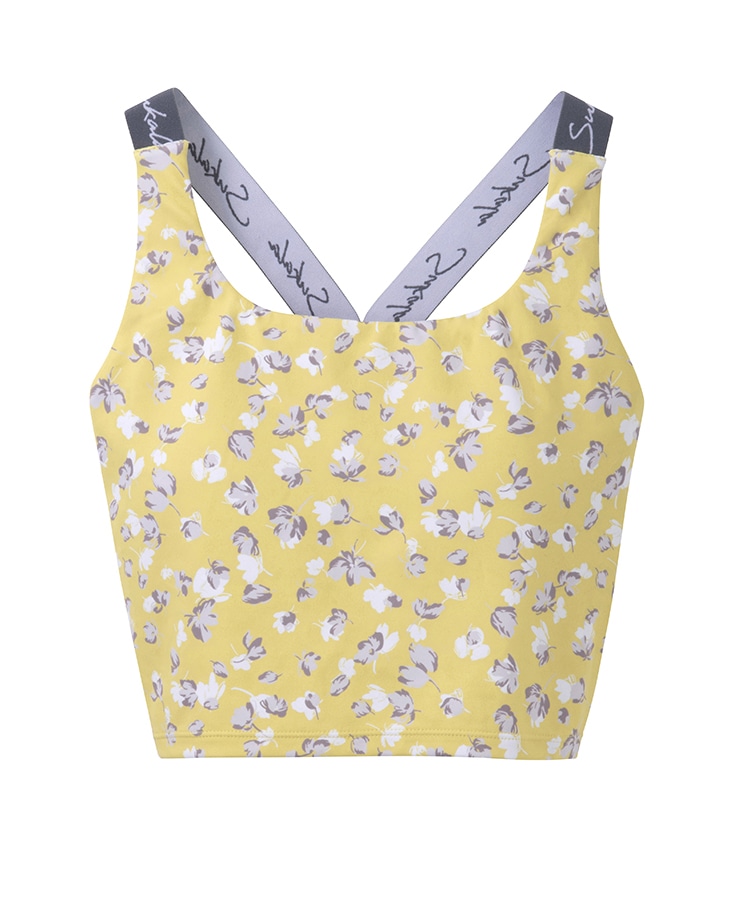 SUKALA】Yストラップロゴブラトップ(S・M・Lサイズ フラワーオレンジ