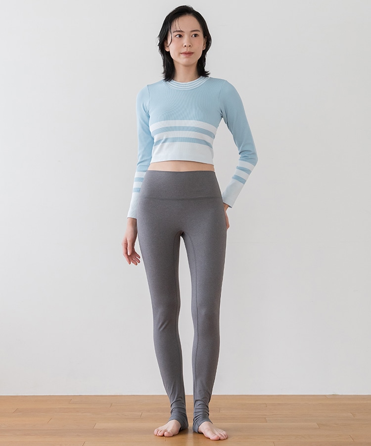 SUKALA】メランジトレンカレギンス(S・Lサイズ グレー・ダスティー