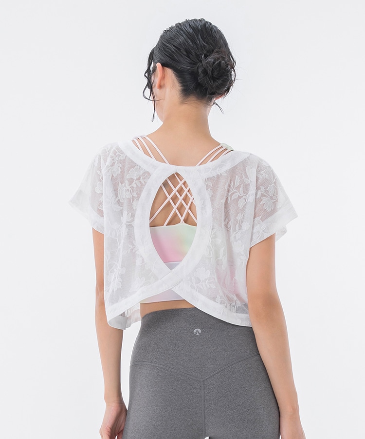 SUKALA】ブラトップ付きフローラルジャガードトップス(M・Lサイズ