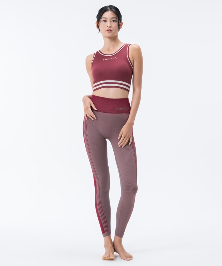 SUKALA】ブラトップ付きカレッジVネックプルオーバー(Lサイズ