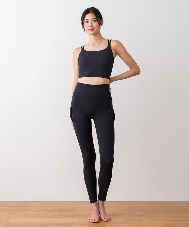 SUKALA】ブラトップ付きフラワーレーストップス(XS・L・LLサイズ オフ