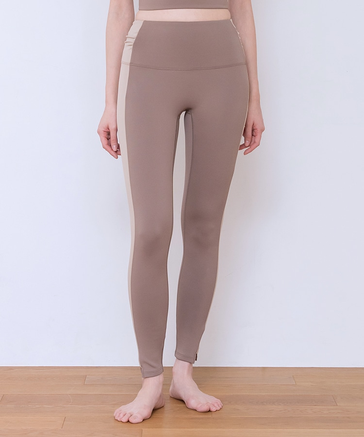 SUKALA】コンビカラーレギンス(S・M・Lサイズ ライトブラウン