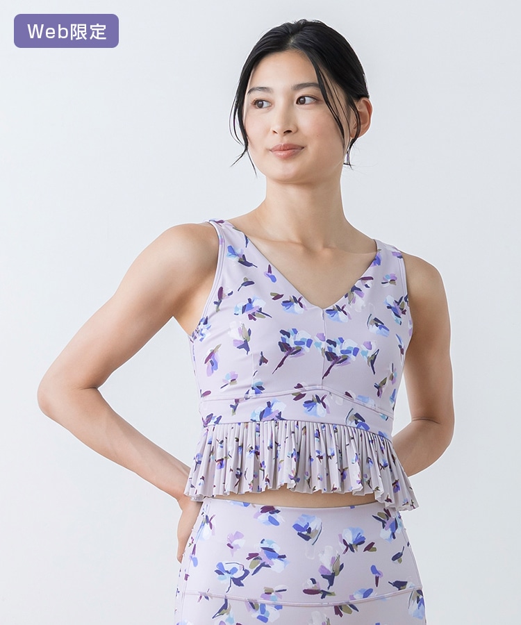 SUKALA】ローズプリントブラトップ(XS・S・M・Lサイズ ワイン