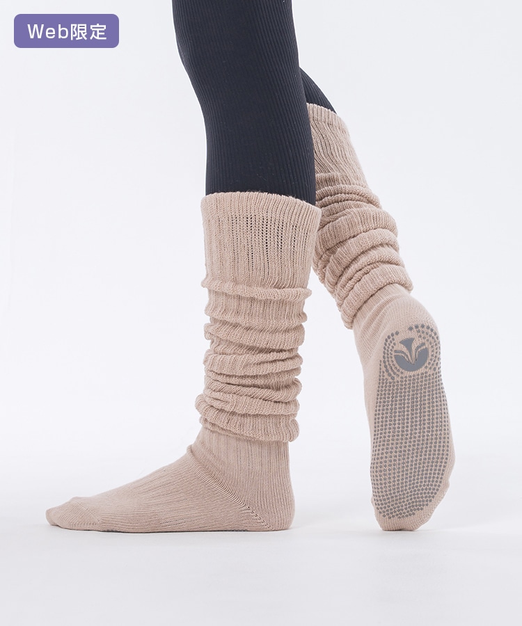 SUKALA】ハイロングピラティスソックス(S-Mサイズ アイボリー・モカ