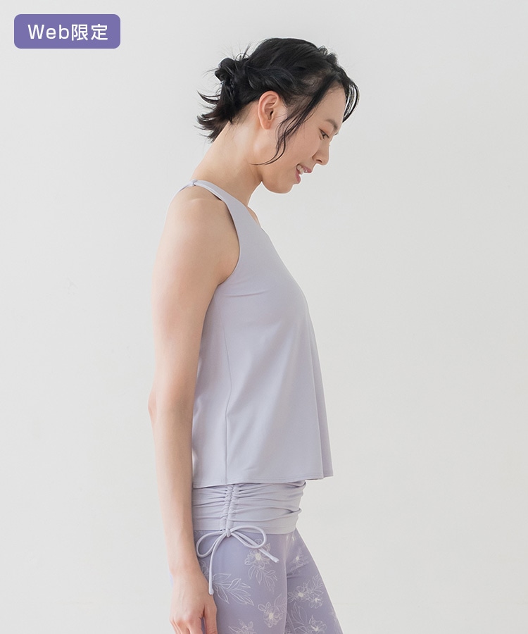 SUKALA】カバーフレアタンクトップ(Sサイズ ライラック): ヨガウェア