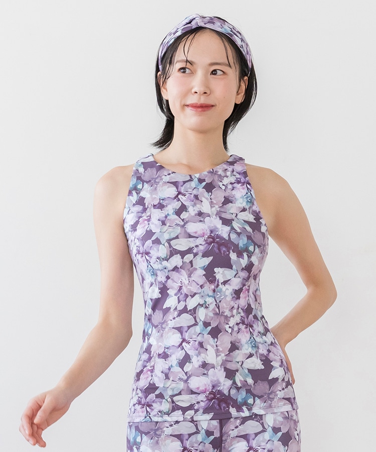 SUKALA】ウォーターカラープリントタンクトップ(M): ヨガウェアLAVA