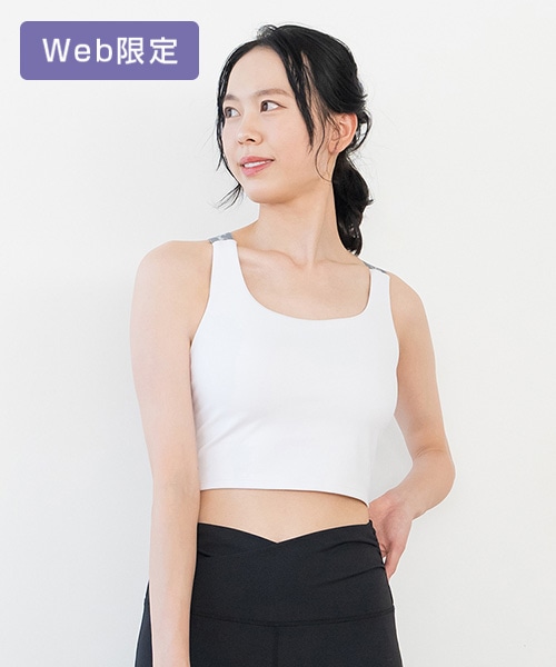 SUKALA】Yストラップロゴブラトップ(M・Lサイズ オフホワイト