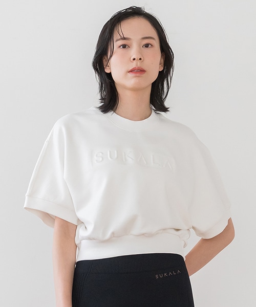 SUKALA】コクーンスウェットプルオーバー(Sサイズ ホワイト・グレー