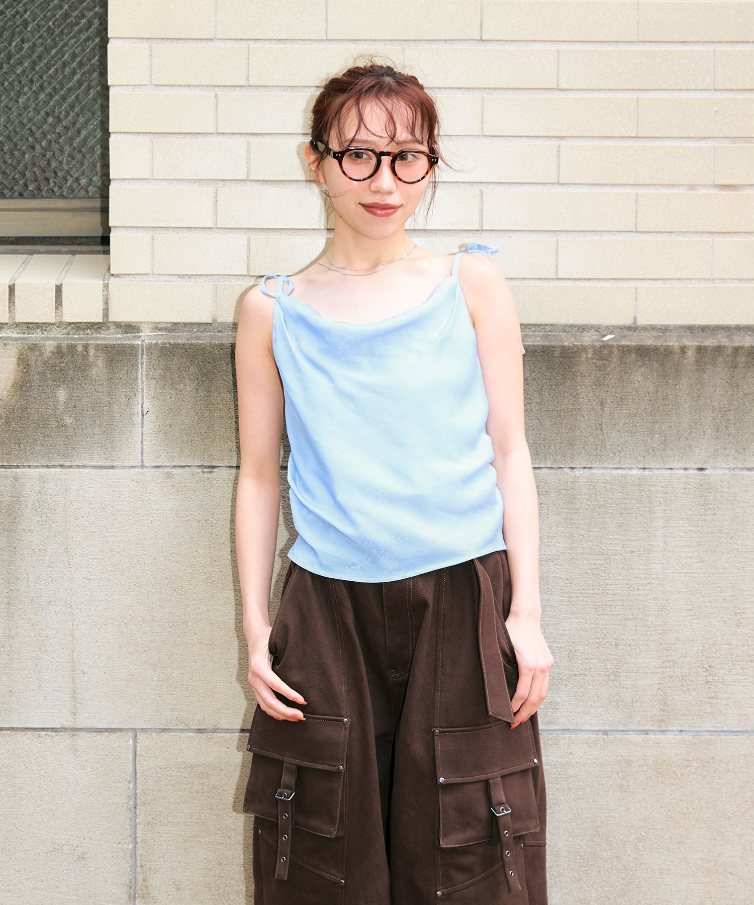 miyu×ACLENT】サテンドレープキャミソール｜ACLENT（アクレント）