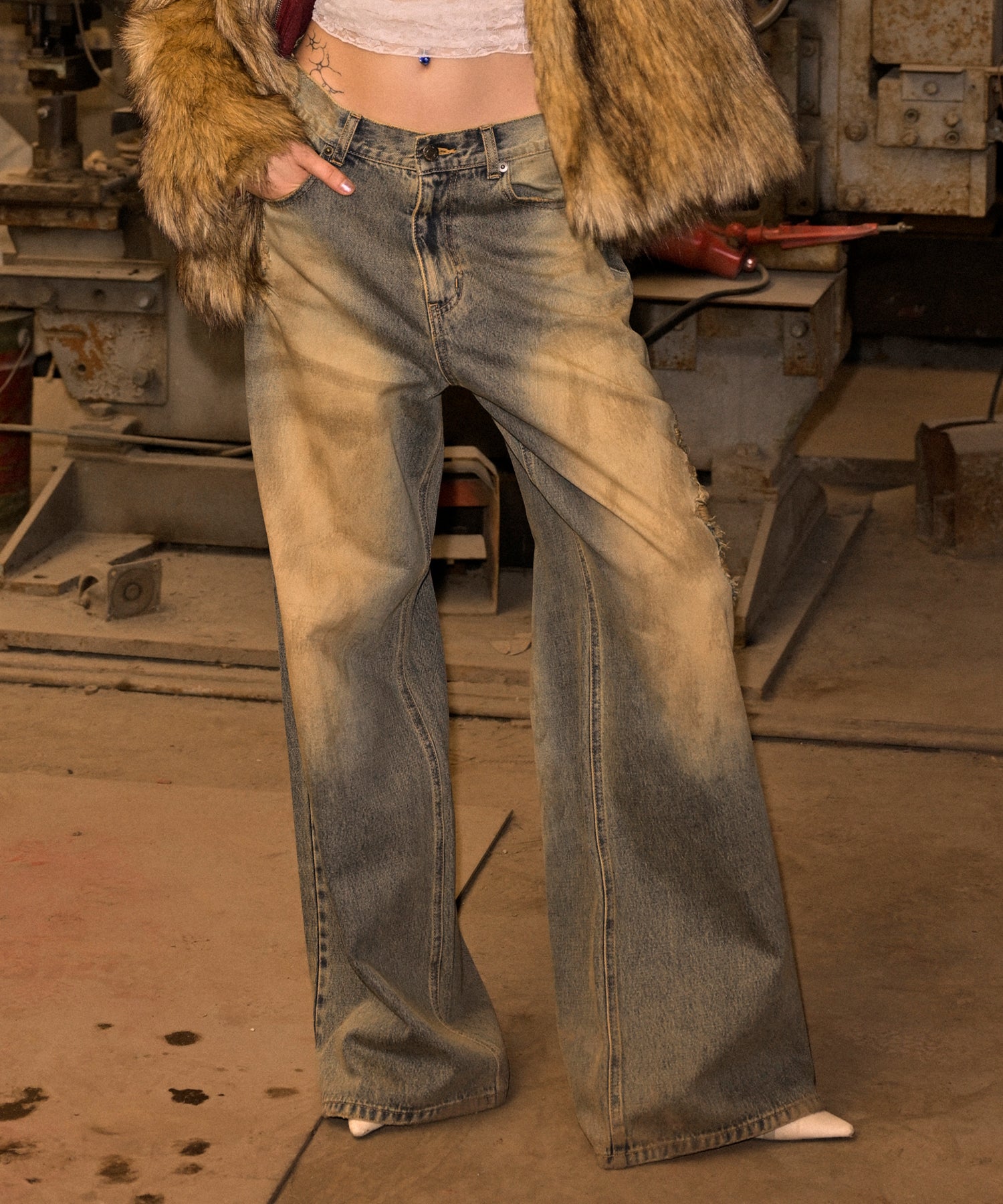 ダーティクラッシュJ/Wルーズデニムパンツ｜ACLENT（アクレント）