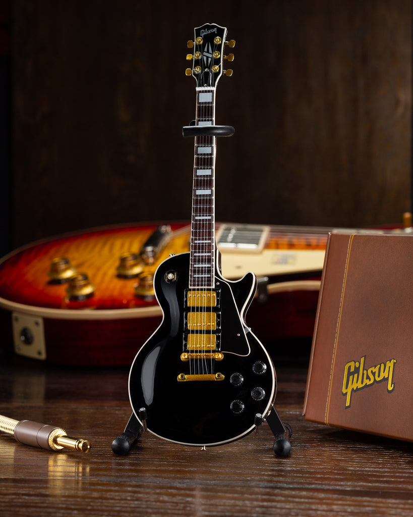 Gibson Les Paul Custom Ebony 1:4 Scale Mini Guitar Model – AXE