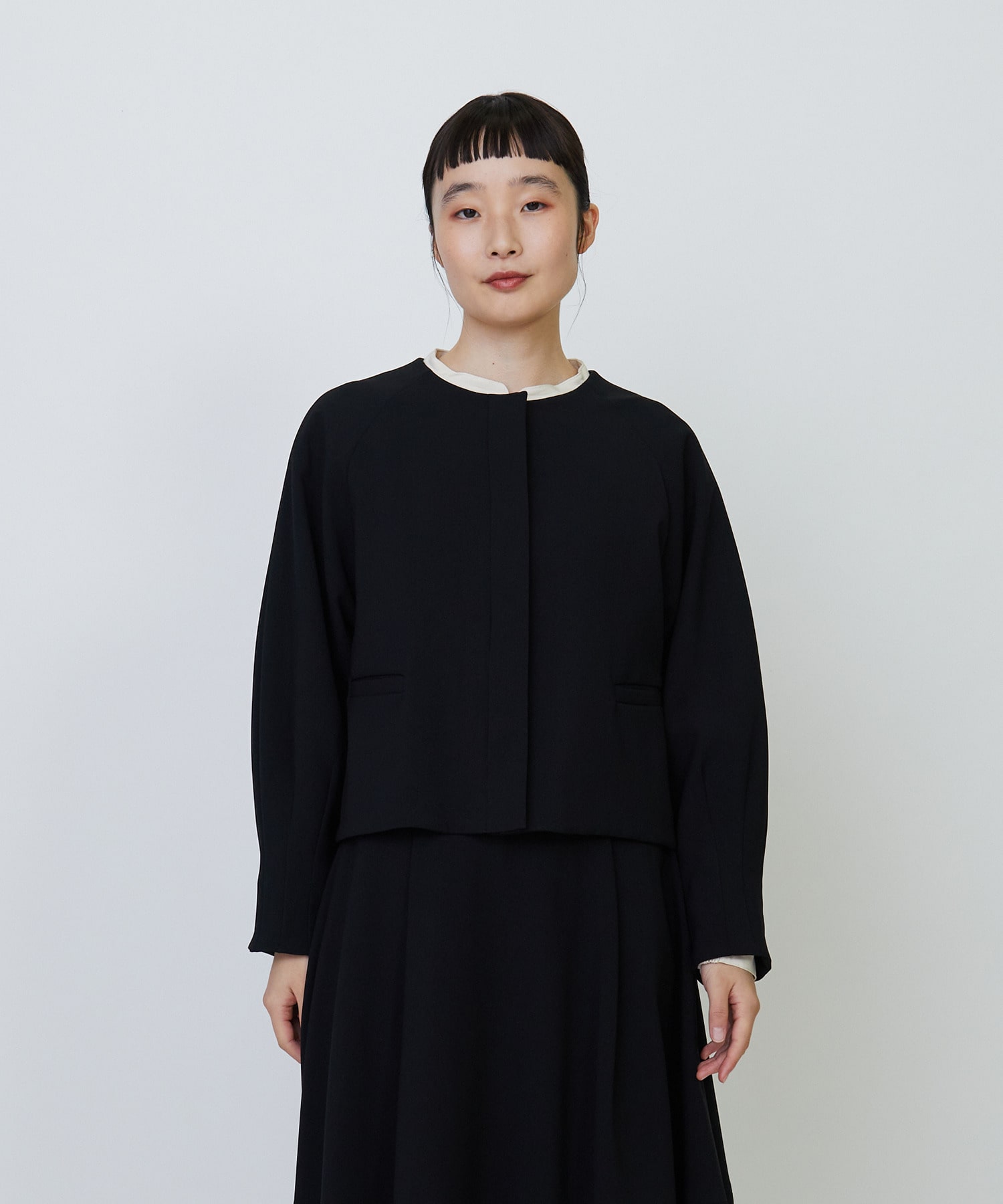 セットアップ】エコダブルクロスノーカラージャケット｜BIGI online