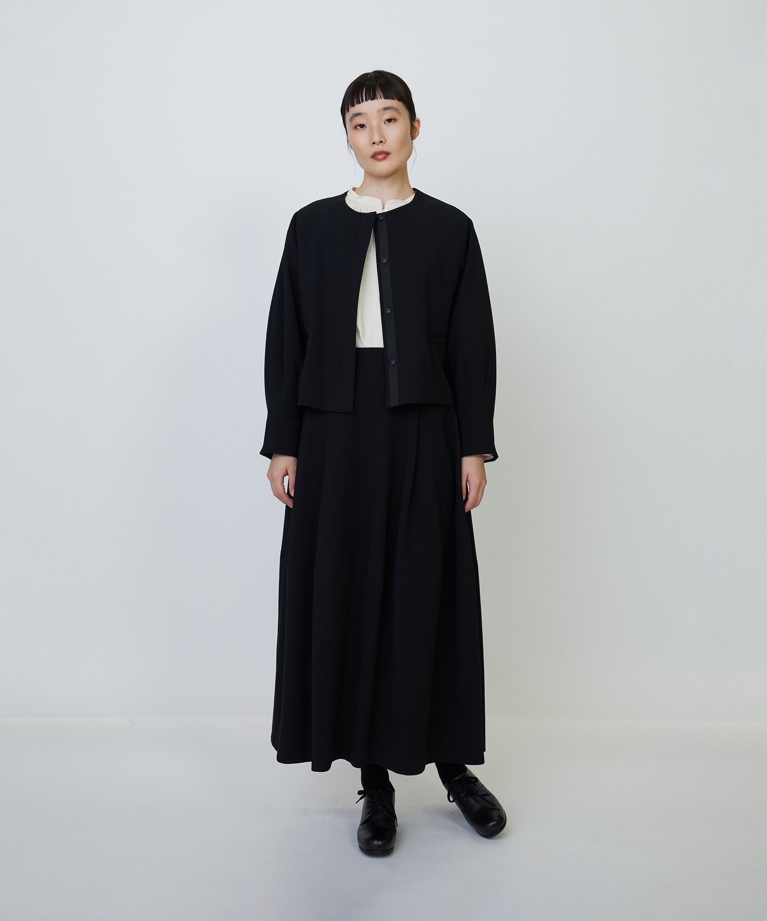 セットアップ】エコダブルクロスノーカラージャケット｜BIGI online