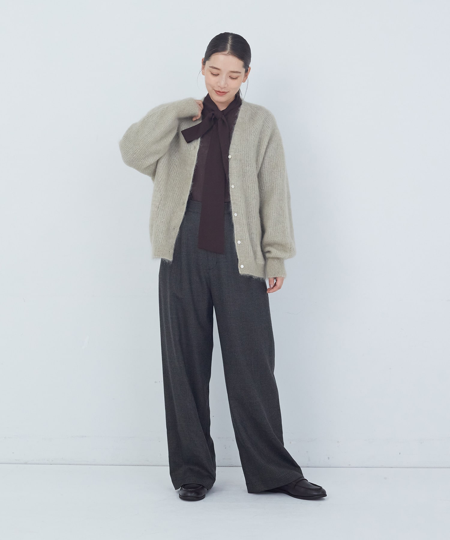 モヘヤラム起毛片畦カーディガン｜BIGI online store - ビギ